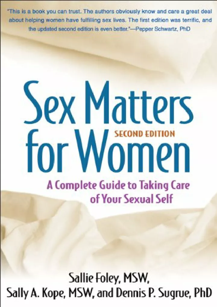 sex matters for women a complete guide to taking
