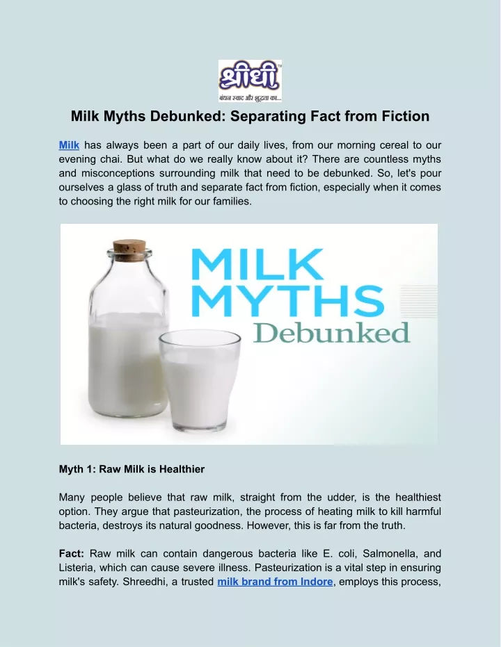 milk myths debunked separating fact from fiction