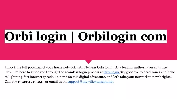 orbi login orbilogin com