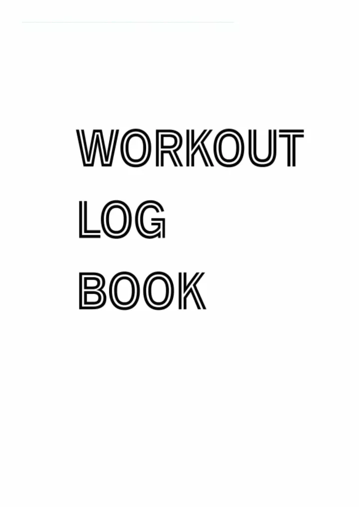 simple workout log book download pdf read simple