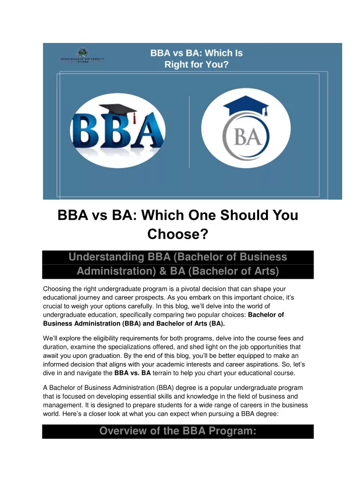 bba vs ba which one should you choose