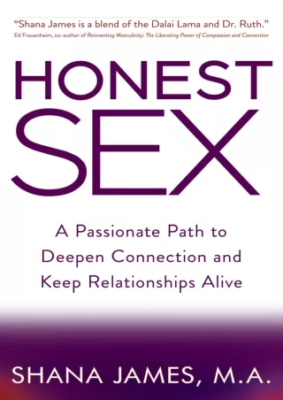 PDF_ Honest Sex: A Passionate Path to Deepen Connection and Keep Relationships A