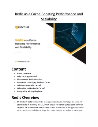 redis as a cache boosting performance