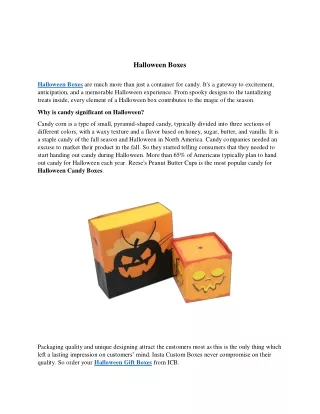 Halloween Boxes