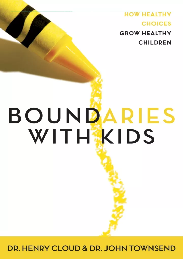 boundaries with kids how healthy choices grow