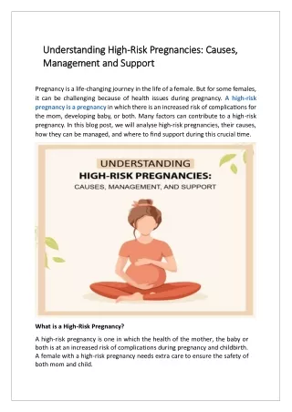 understanding high understanding high risk