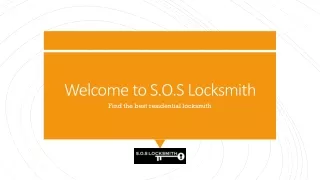 Residential Locksmith Service Near You