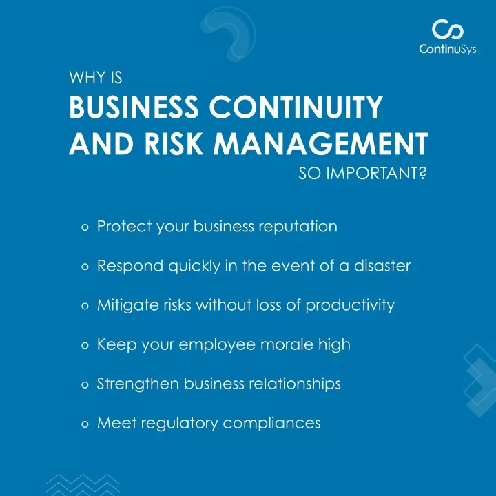 why is business continuity and risk management