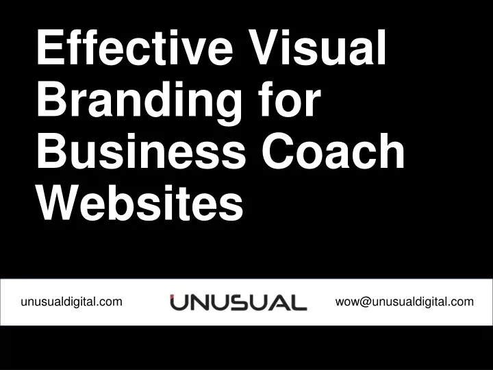 effective visual branding for business coach websites