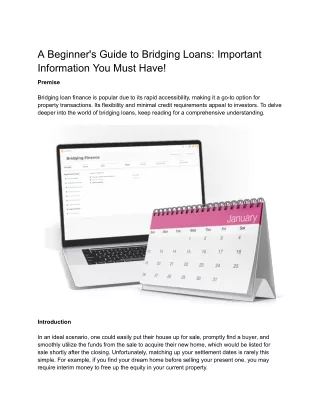 A Beginner's Guide to Bridging Loans_ Important Information You Must Have