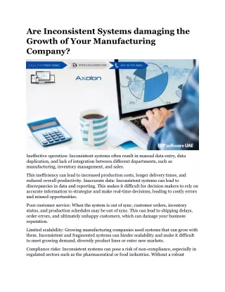 are inconsistent systems damaging the growth