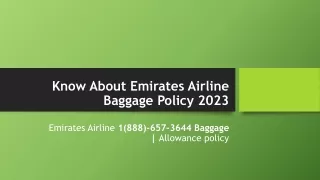 Know About Emirates Airline Baggage Policy 2023