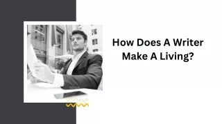 how does a writer make a living
