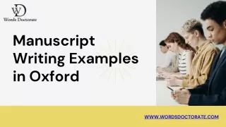 Manuscript Writing Examples in Oxford