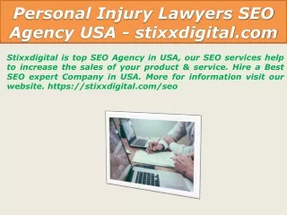 Personal Injury Lawyers SEO Agency USA - stixxdigital.com