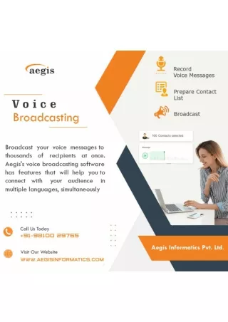 voice broadcasting with customer feedback