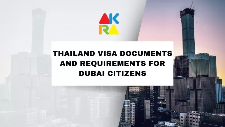 thailand visa documents and requirements