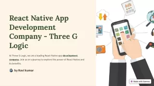 React Native App Development Company Three G Logic