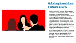 Unlocking Potential and Fostering Growth