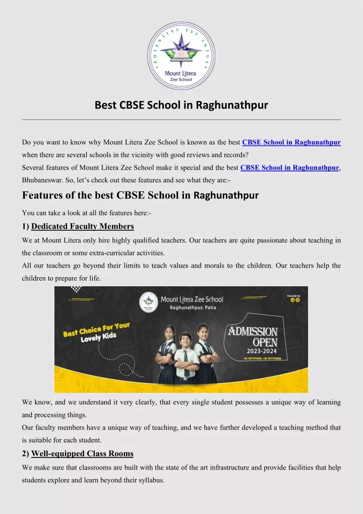 best cbse school in raghunathpur