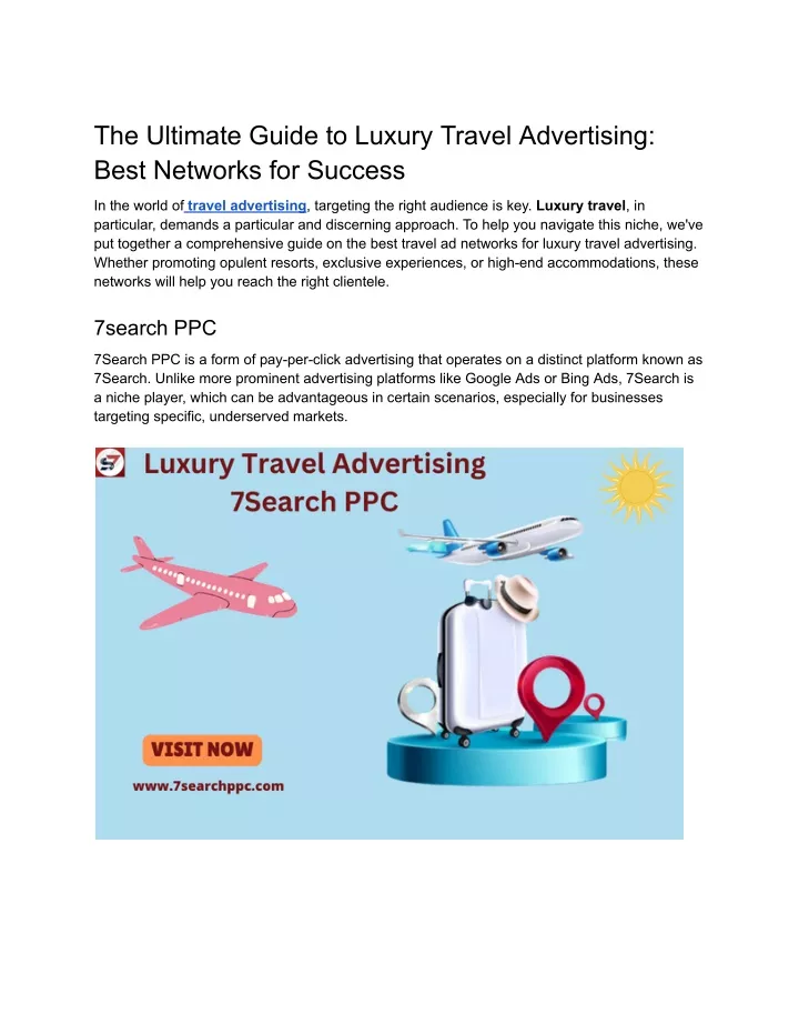 the ultimate guide to luxury travel advertising