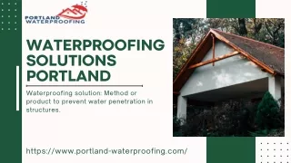 waterproofing solutions portland
