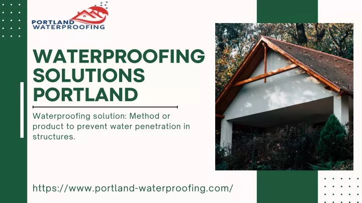 waterproofing solutions portland