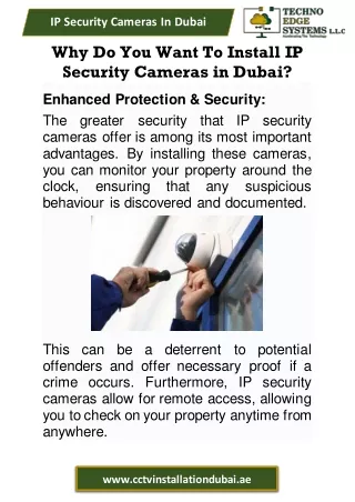 ip security cameras in dubai