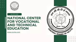 National Center for Vocational and Technical Education