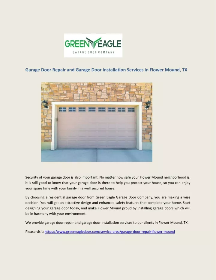 garage door repair and garage door installation