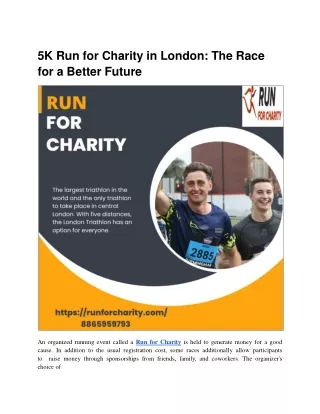5K Run for Charity in London_ The Race for a Better Future
