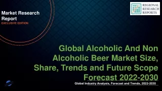 Alcoholic And Non Alcoholic Beer Market Size, Share, Trends and Future Scope Forecast 2022-2030