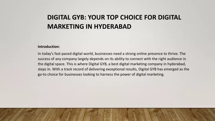 digital gyb your top choice for digital marketing in hyderabad