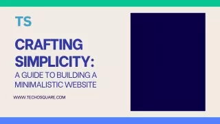 crafting simplicity a guide to building