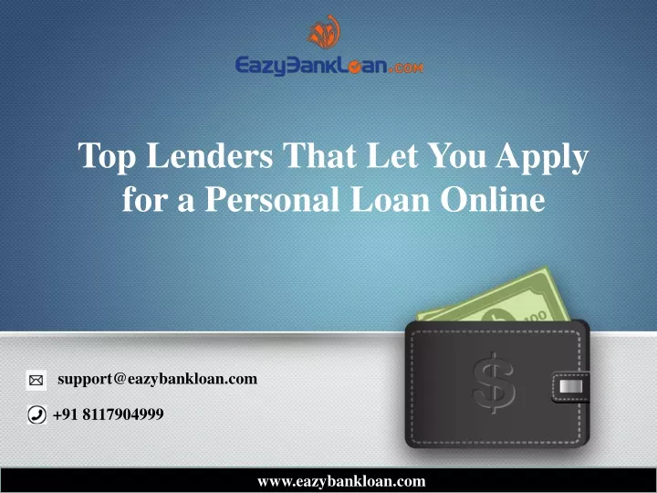 top lenders that let you apply for a personal