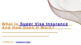 What Is Super Visa Insurance And How Does It Work