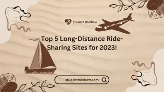 Top 5 Long-Distance Ride-Sharing Sites for 2023