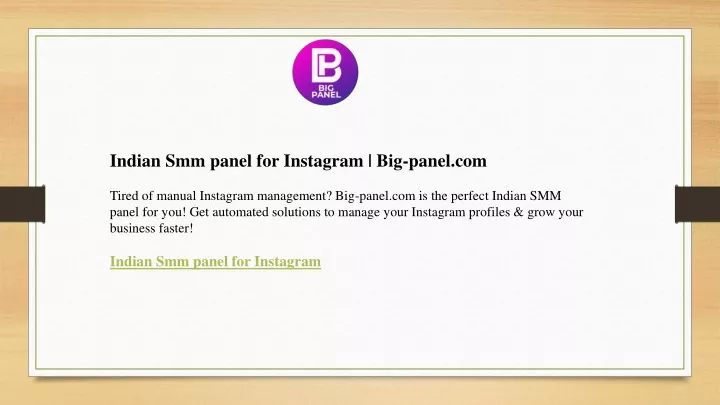 indian smm panel for instagram big panel