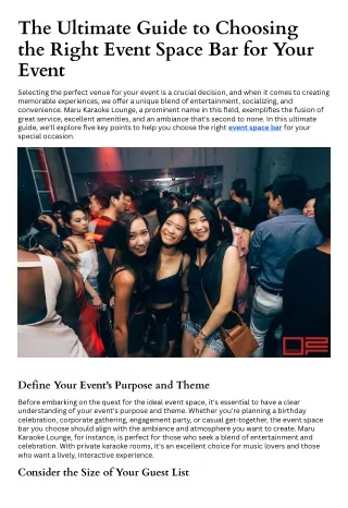 the ultimate guide to choosing the right event