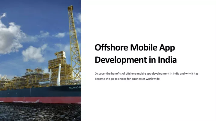 offshore mobile app development in india