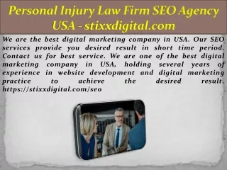 Personal Injury Law Firm SEO Agency USA - stixxdigital.com