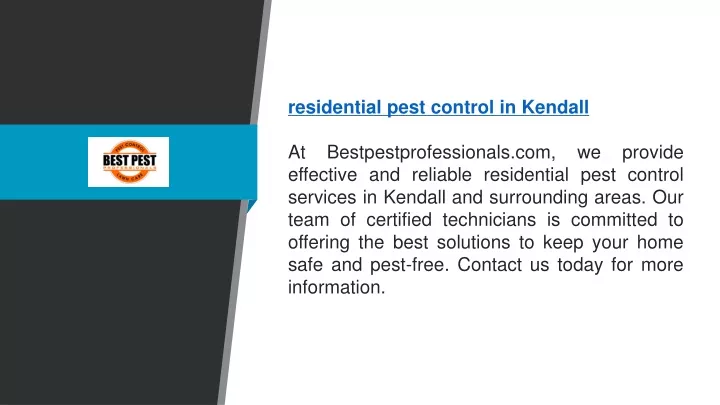 residential pest control in kendall