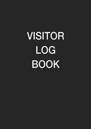 Read ebook [PDF] Visitor Log Book: Visitors Signing In Book For Schools, Front Desk Security,