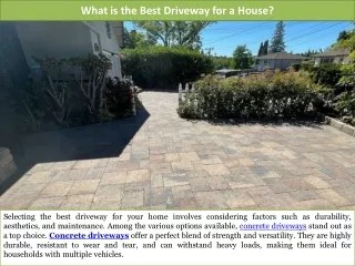What is the Best Driveway for a House?
