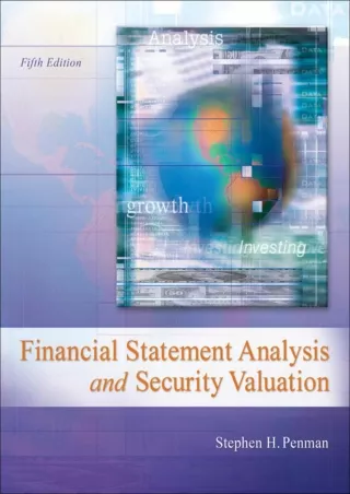 Download Book [PDF] Financial Statement Analysis and Security Valuation