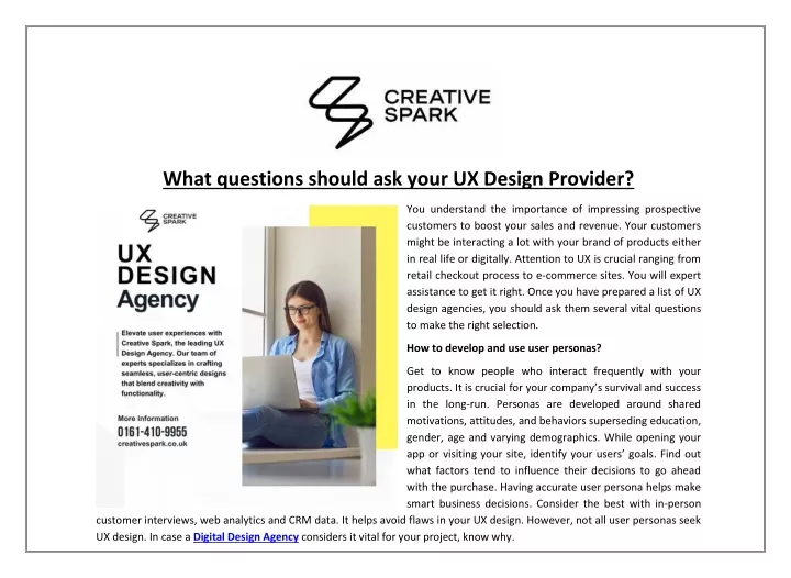 what questions should ask your ux design provider