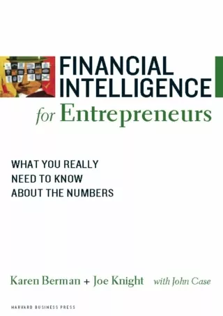 $PDF$/READ/DOWNLOAD Financial Intelligence for Entrepreneurs: What You Really Need to Know About