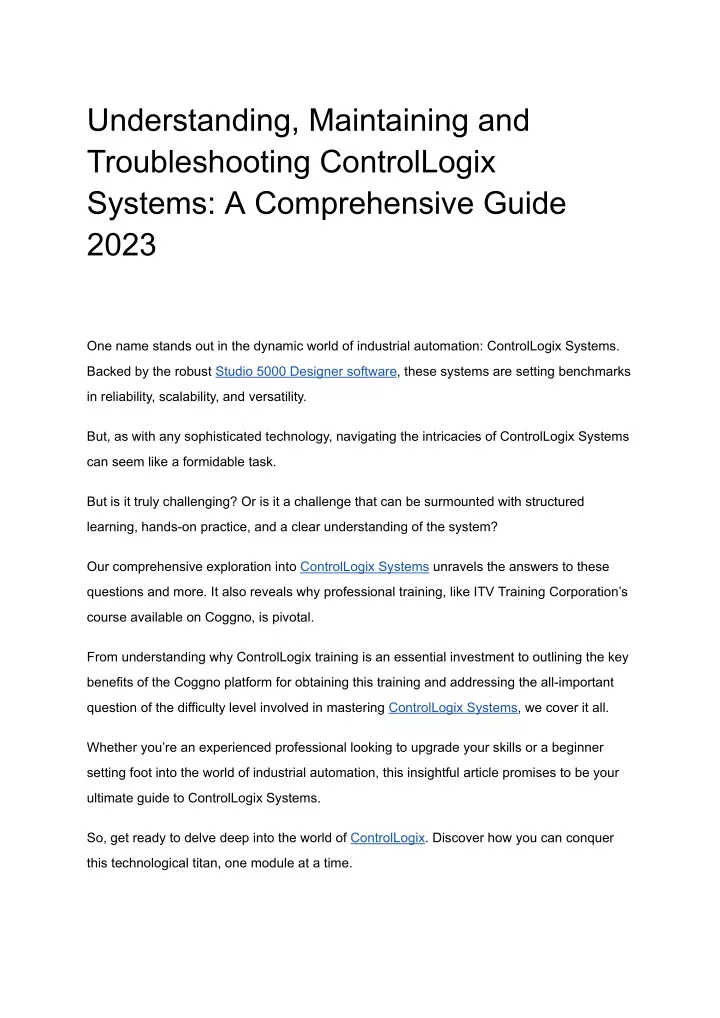 understanding maintaining and troubleshooting