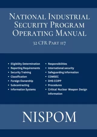 Download Book [PDF] NISPOM - National Industrial Security Program Operating Manual - 32 CFR Part