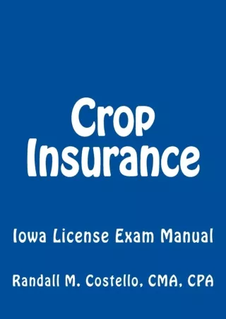 PDF_ Crop Insurance: Iowa License Exam Manual